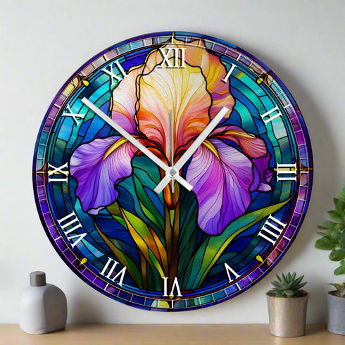 Iris Suncatcher Effect Clock